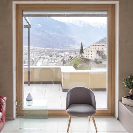 finestra in rovere legno / alluminio 100 m - Sondrio